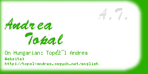 andrea topal business card